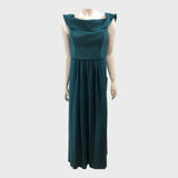 Adrianna Papell Hunter Green Chiffon Gown