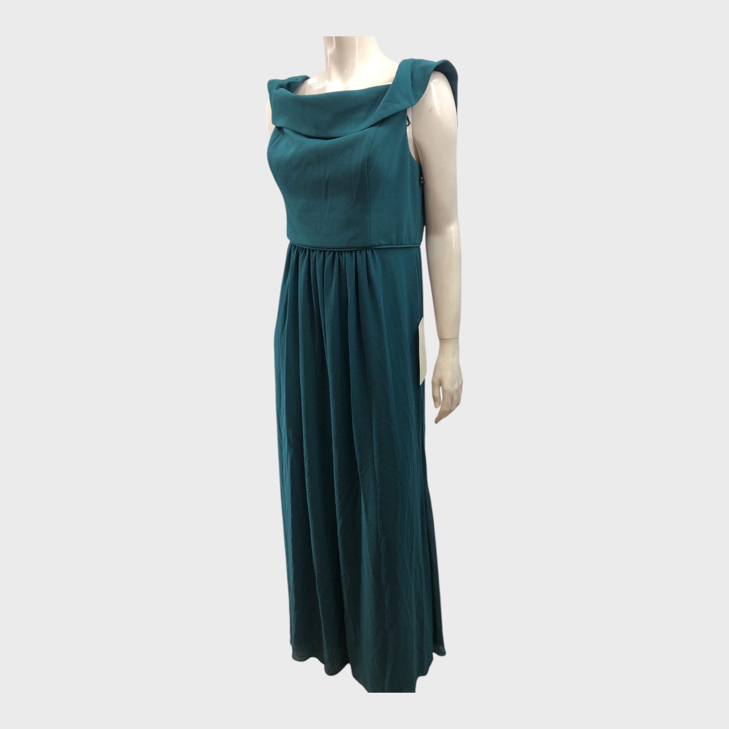 Adrianna Papell Hunter Green Chiffon Gown