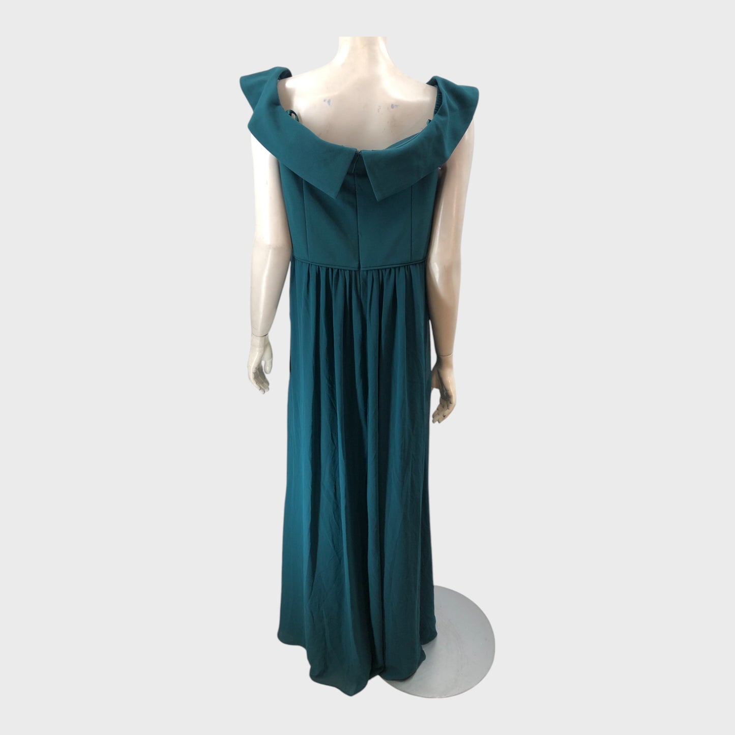 Adrianna Papell Hunter Green Chiffon Gown