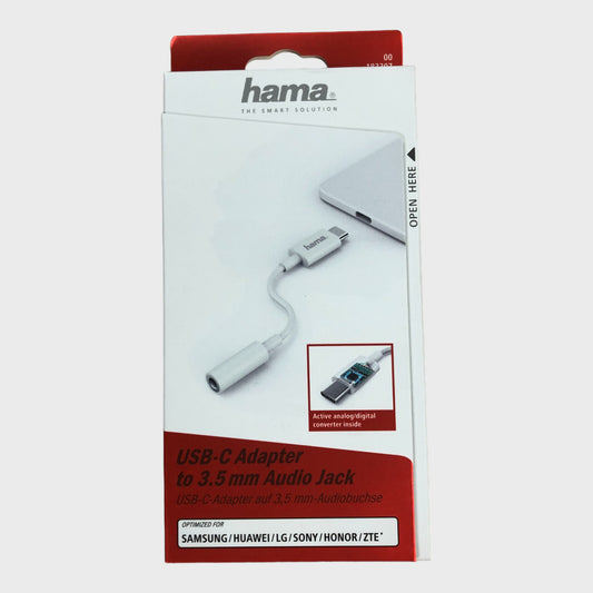 Hama USB C to 3.5 mm Jack Headphone Adaptor