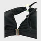 Ring & Stud Black Bikini Top