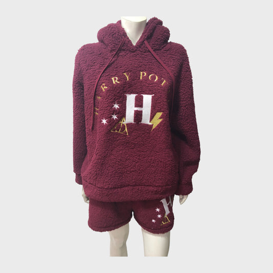 Burgundy Harry Potter Fleece Short Pyjamas