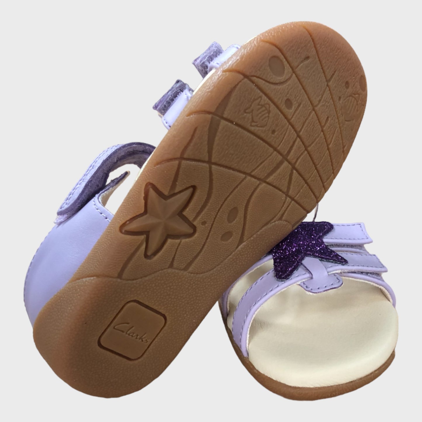 Clarks Zora Purple Star Sandals