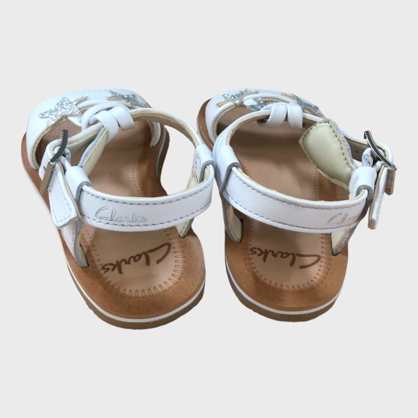 Clarks Finch Summer White Star Sandals