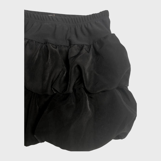 Black Mini Puff Ball Skirt
