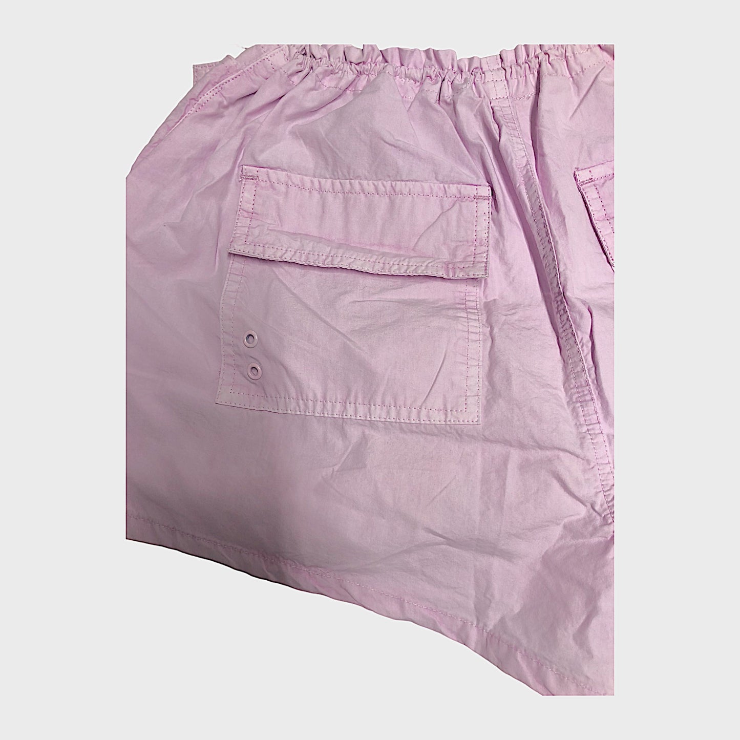 Lilac Low Waist Parachute Shorts