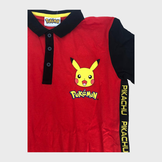 Red Pokémon Pikachu Polo Top