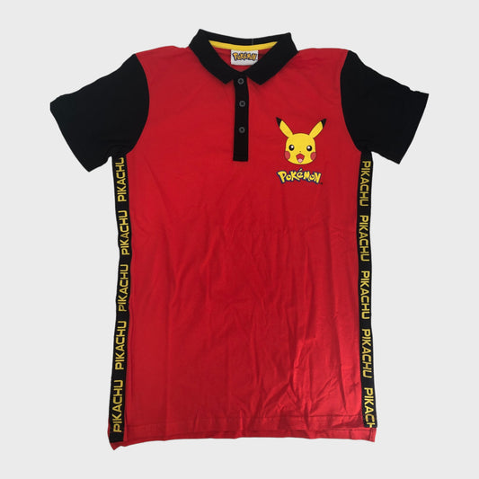Red Pokémon Pikachu Polo Top