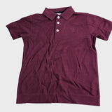 Ted Baker Burgundy Textured Polo Shirt