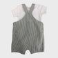Peter Rabbit Striped Dungarees With Bodysuit And Hat