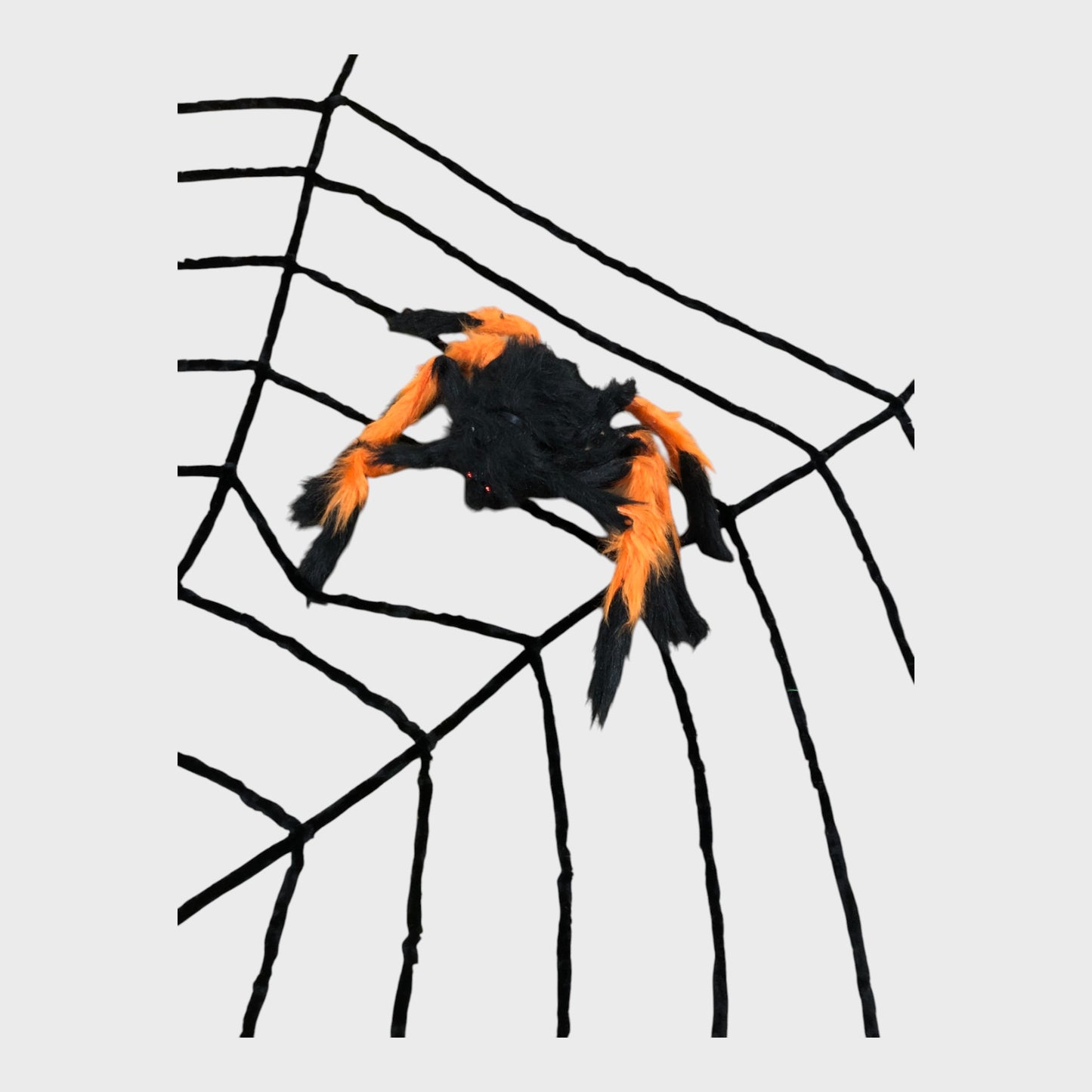 Halloween Spider Web Decoration with Two Spiders