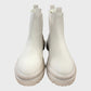 Beige Chelsea Boots Slip On Chunky Sole Faux Leather