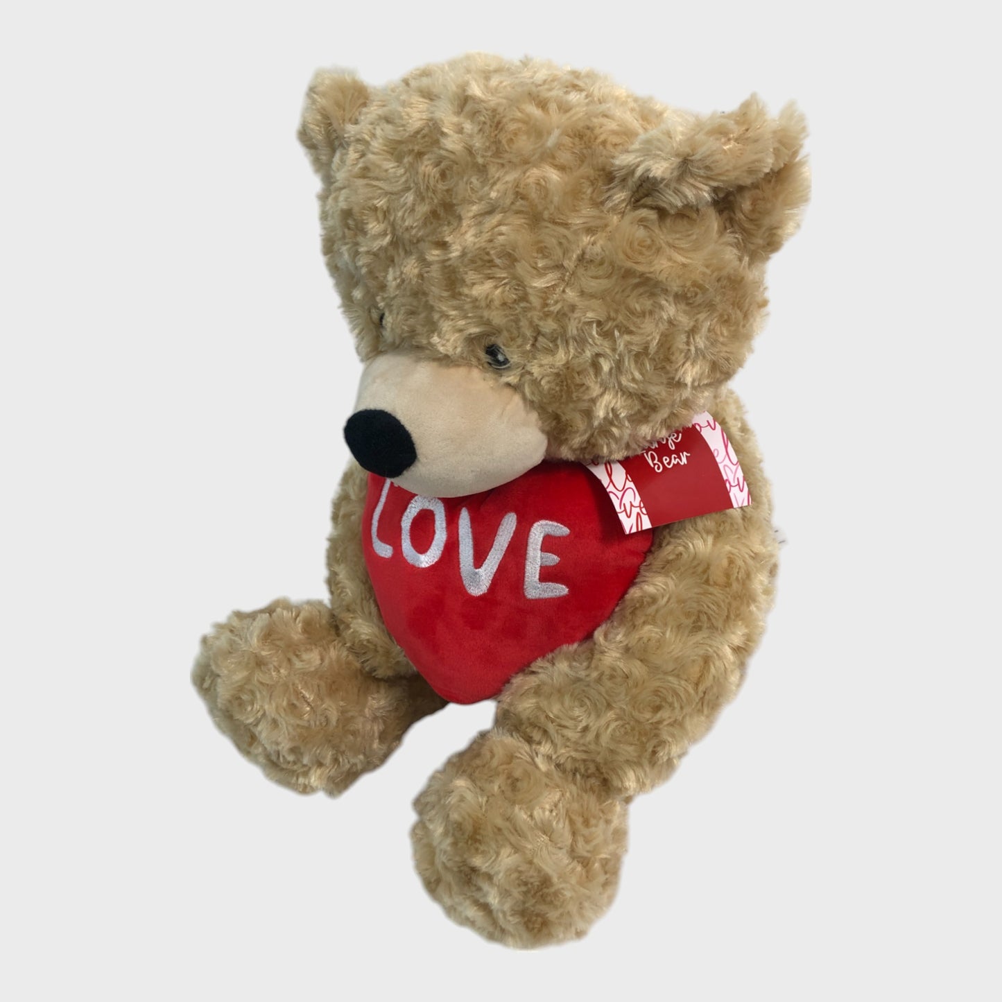 Light Brown 'Love' Heart Plush Teddy Bear