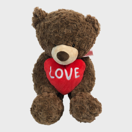 Brown 'Love' Heart Plush Teddy Bear