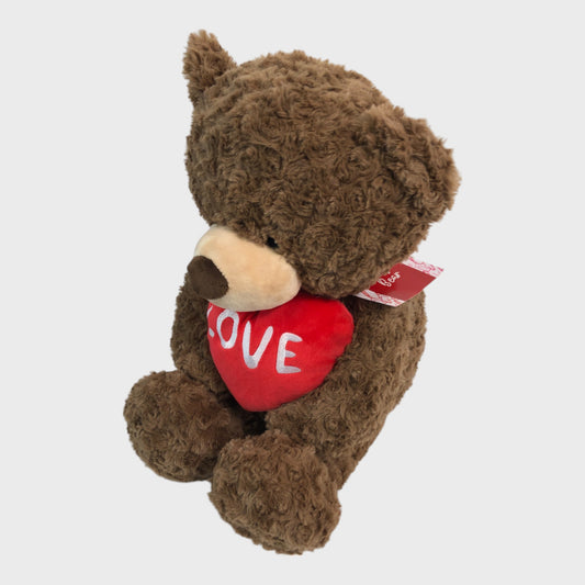 Brown 'Love' Heart Plush Teddy Bear