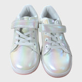 Iridescent White & Pink Trainers