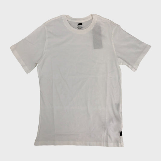 White Branded Plain T-Shirt