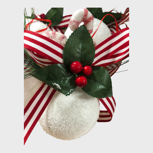 Pack of Four Christmas Snowball Decorations