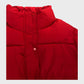 Women's Cropped Red Puffer Jacket Winter Coat