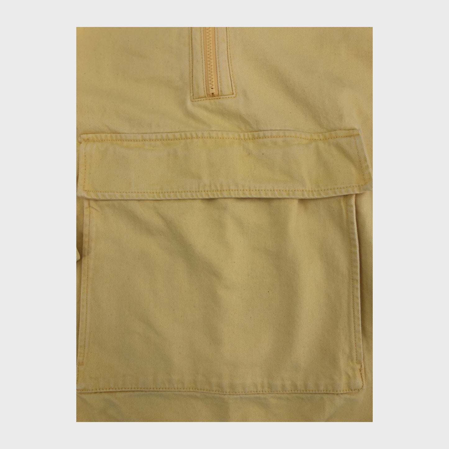 Yellow Branded Denim Anorak Jacket