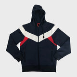 Navy Branded Zip Up Hoodie