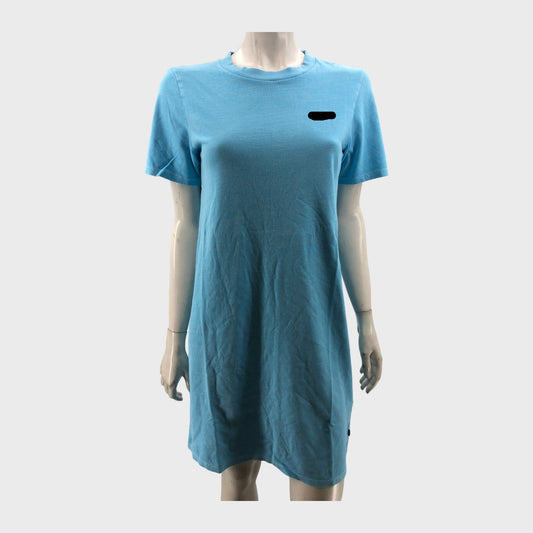 Blue Branded T-Shirt Dress