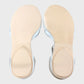 Girl's White Beaded Satin Bow Shoes Wedding Flat Sandals