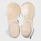 Girl's White Flower Sandals Elegant Satin Ankle Buckle Shoes