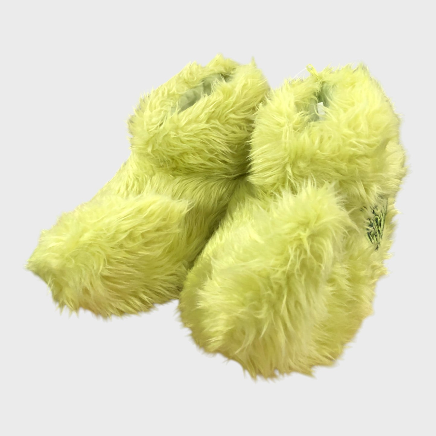 GRINCH Slipper Women's Cartoon Furry Plush Green Novelty Comfy