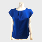 Branded Blue Satin Front Top