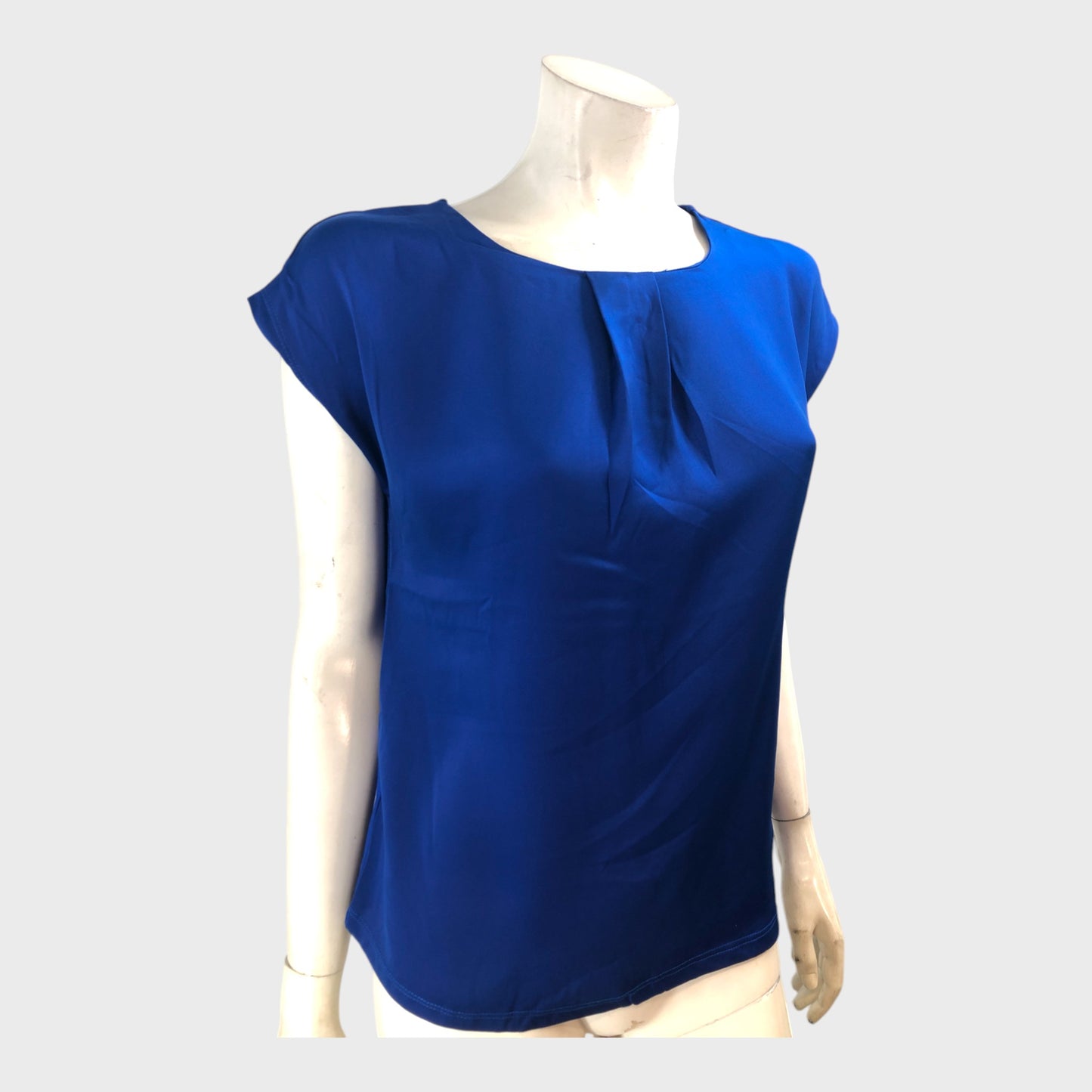 Branded Blue Satin Front Top