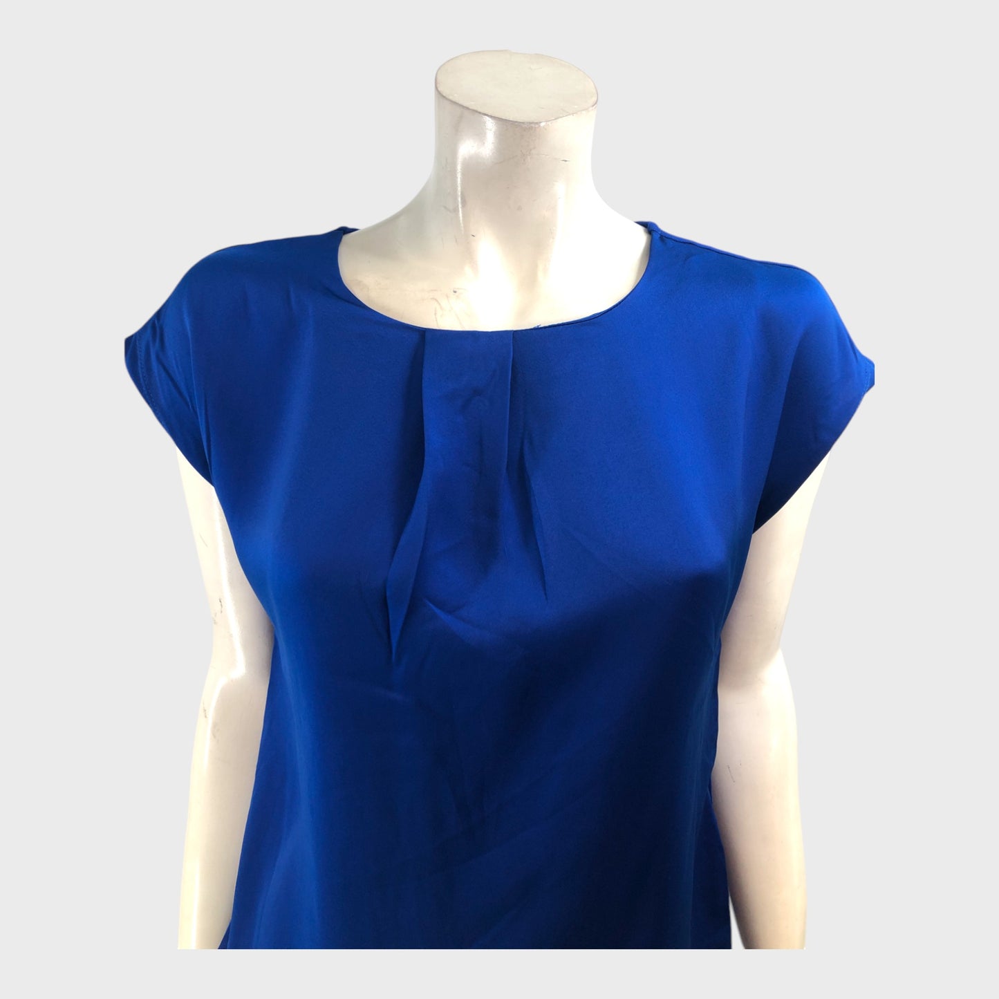 Branded Blue Satin Front Top