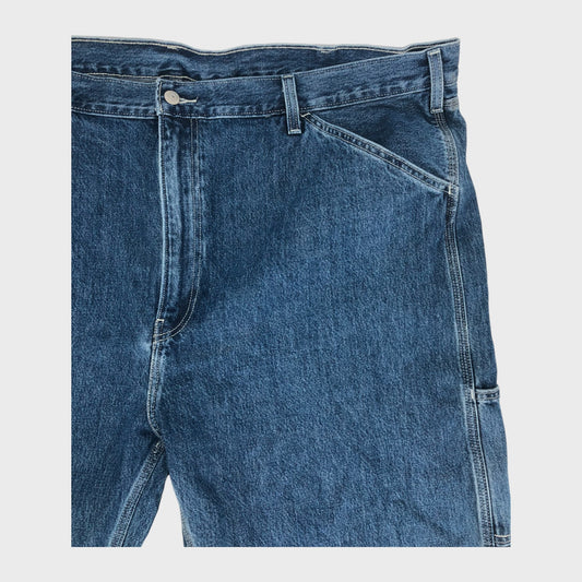 Mid Blue Branded Loose Jeans