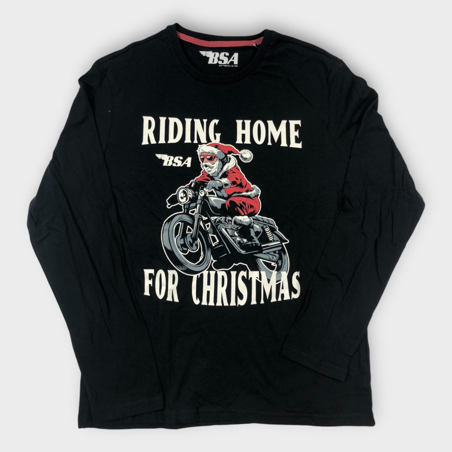 Santa 'Driving Home for Christmas' Black Pyjamas