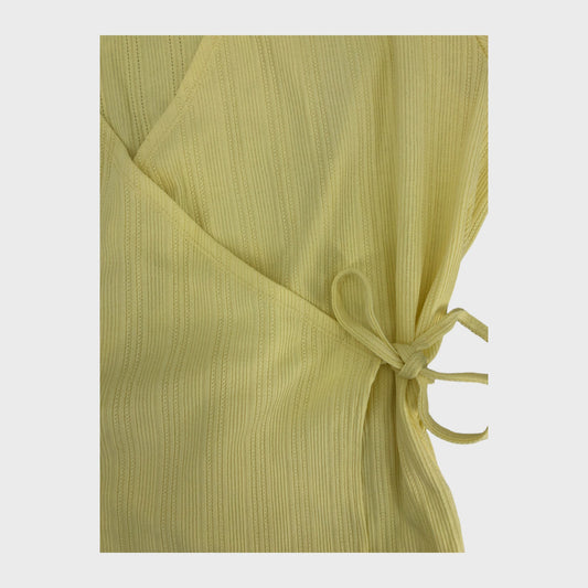 Yellow Branded Wrap Top