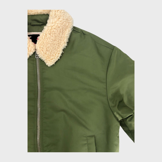 Olive Green Branded Bomber jacket