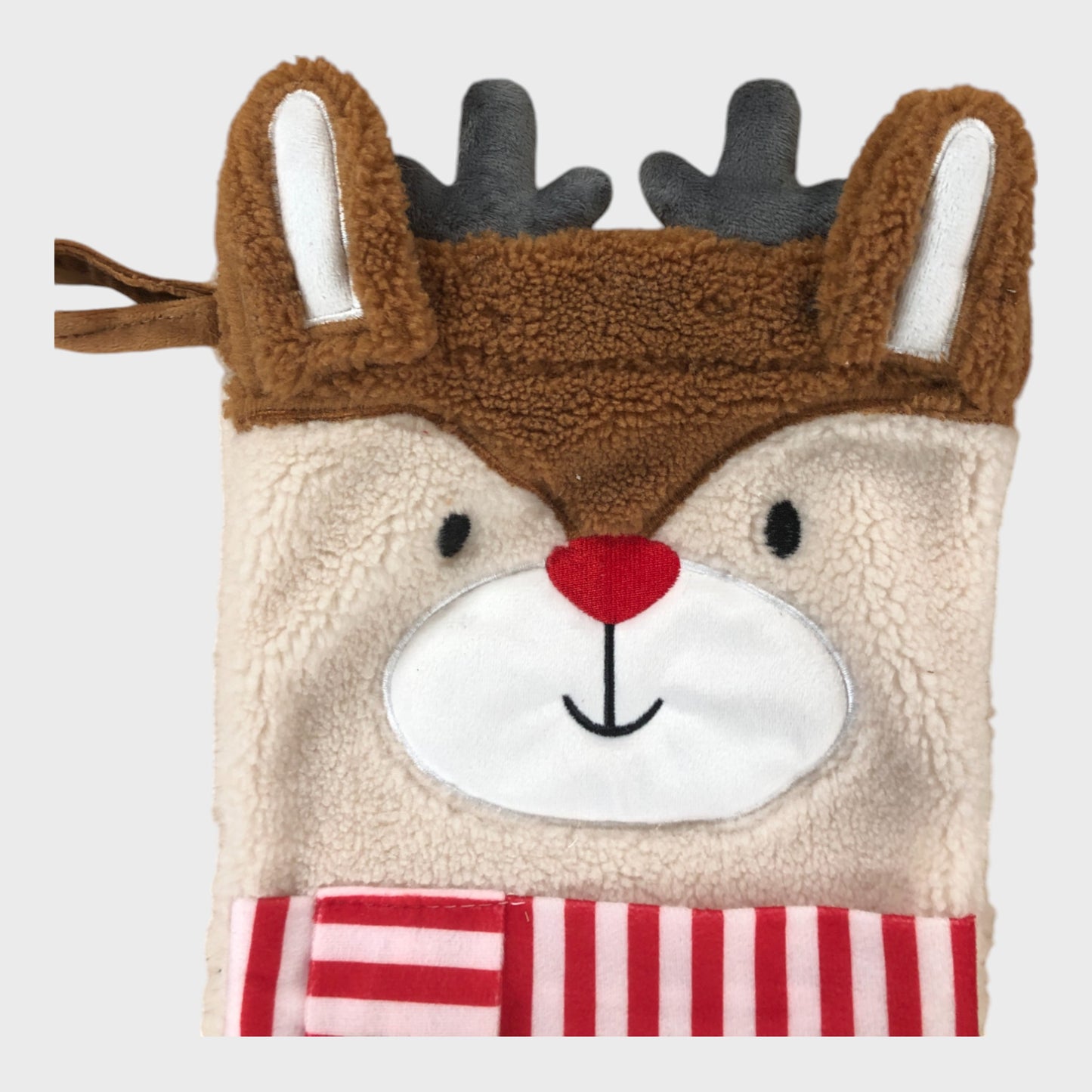 Fleece Reindeer Christmas Stocking