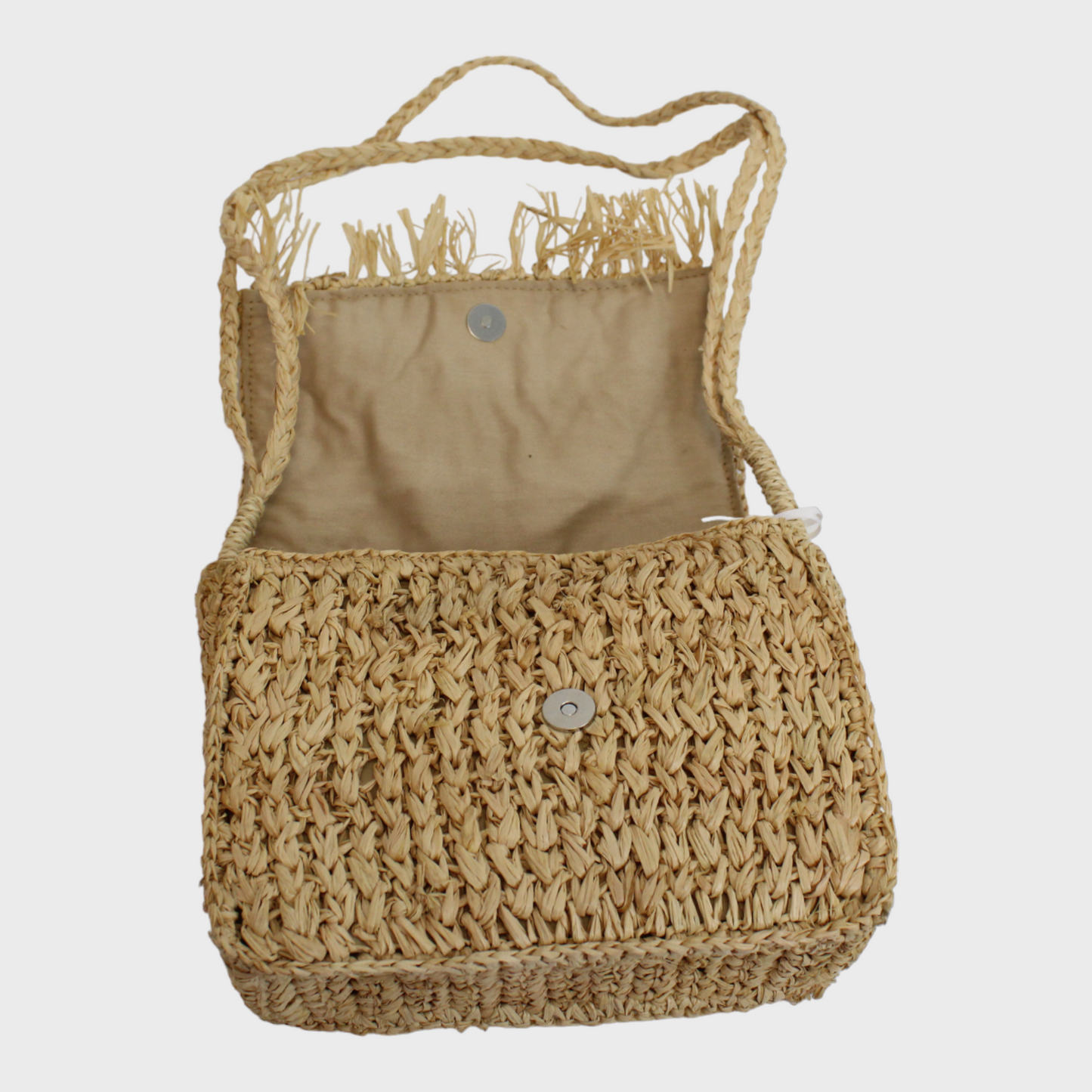 Fringed Raffia Shoulder Bag