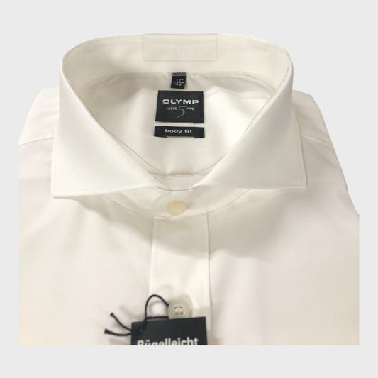 Olymp Level Five Body Fit White Shirt