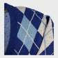 Oversized Blue Check Cardigan