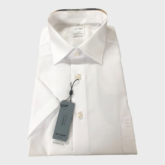 Olymp Luxor White Short Sleeved Shirt