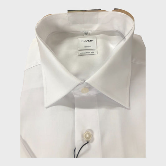 Olymp Luxor White Short Sleeved Shirt