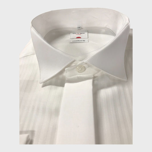 Olymp Luxor White Wing Collared Shirt - Size XXL