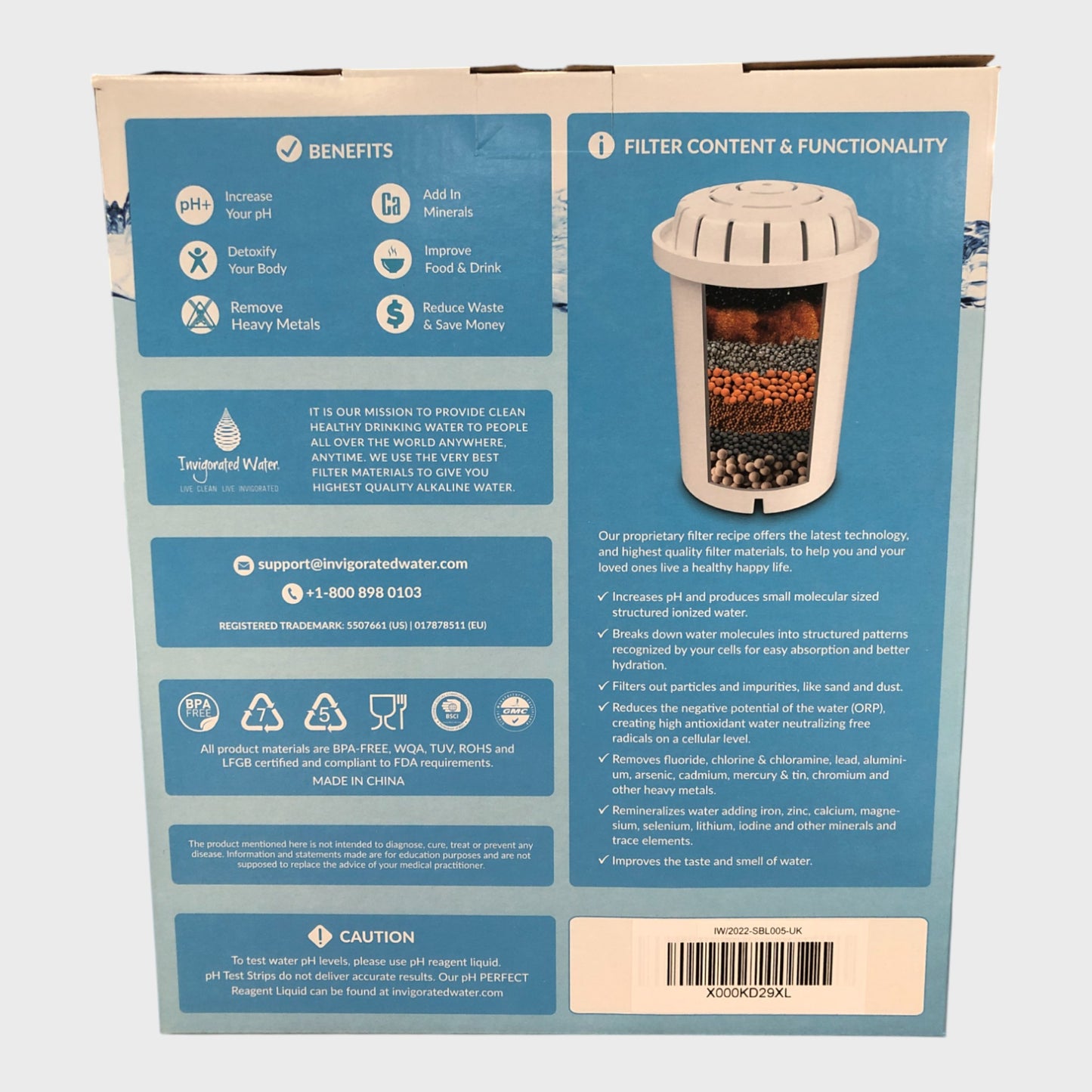 Invigorated Water Alkaline Water Filter Pitcher - 2.5 Litre