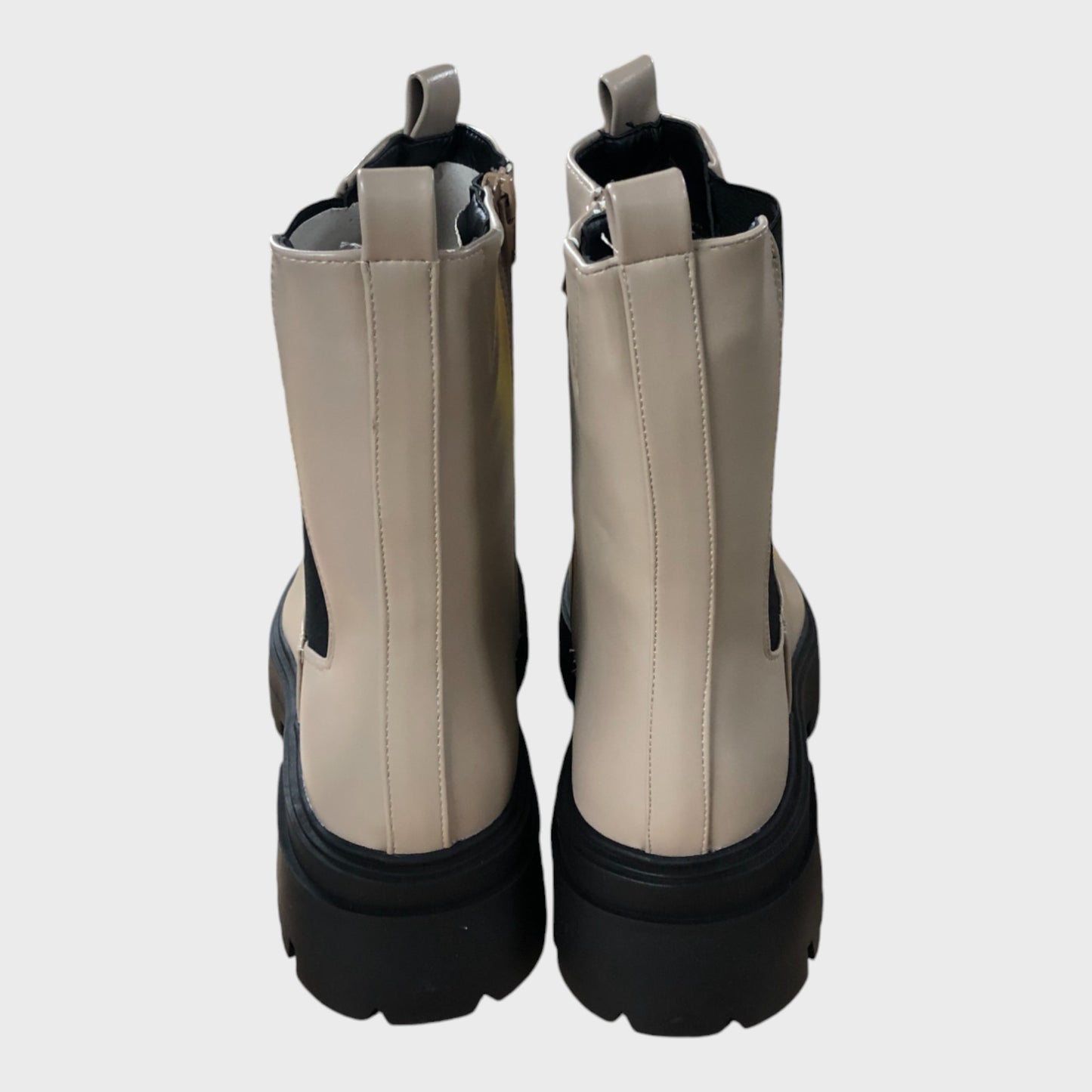 Branded Taupe Chelsea Boots