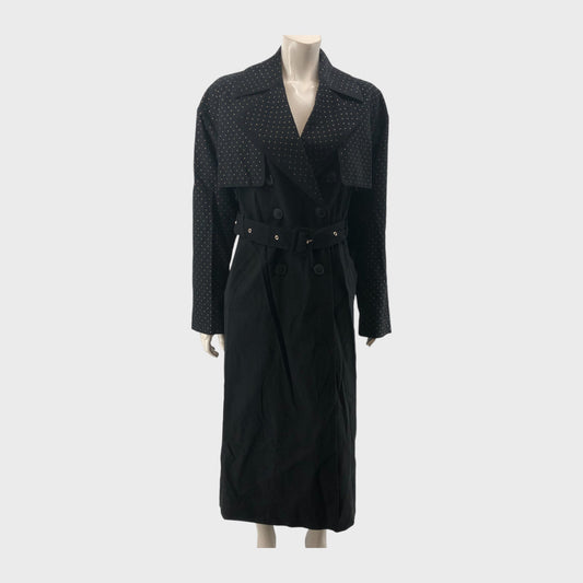 Black Studded Trench Coat