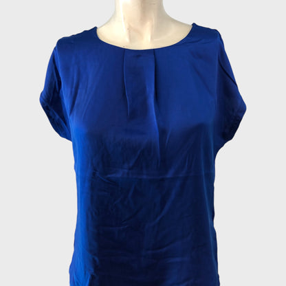 Branded Blue Women's Short Sleeve Blouse Top