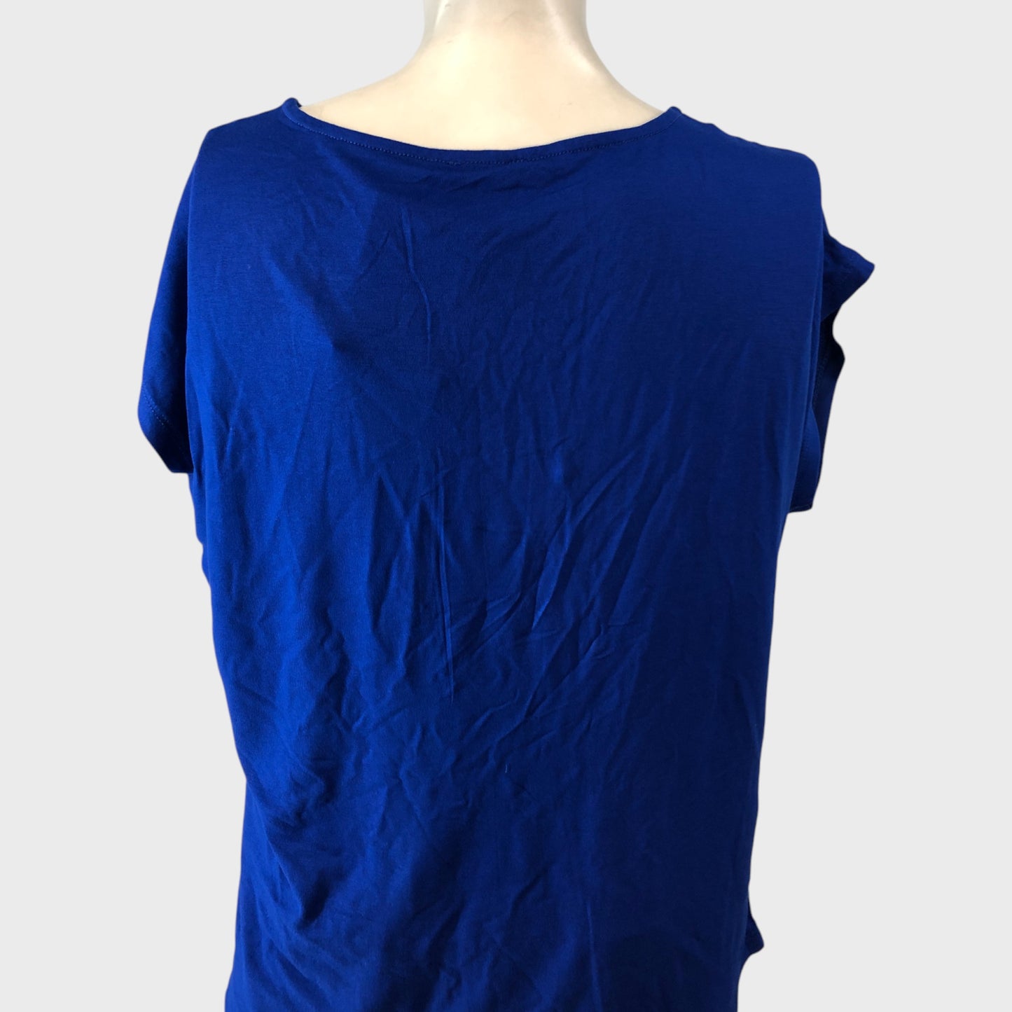 Branded Blue Women's Short Sleeve Blouse Top