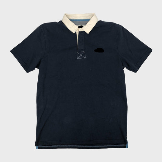 Navy Branded Short Sleeve Rugby Shirt