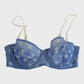 Blue Floral Wired Bra